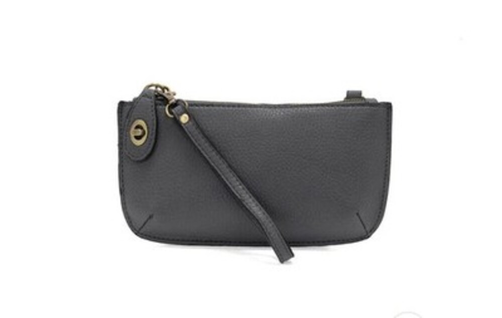 JOY SUSAN WRISTLET CLUTCH and/Or CROSSBODY BAG IN SHADOW GREY/Black